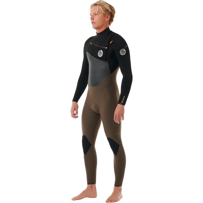 2024 Rip Curl Mens Flashbomb 4/3mm Chest Zip Wetsuit 14KMFS - Deep Rock